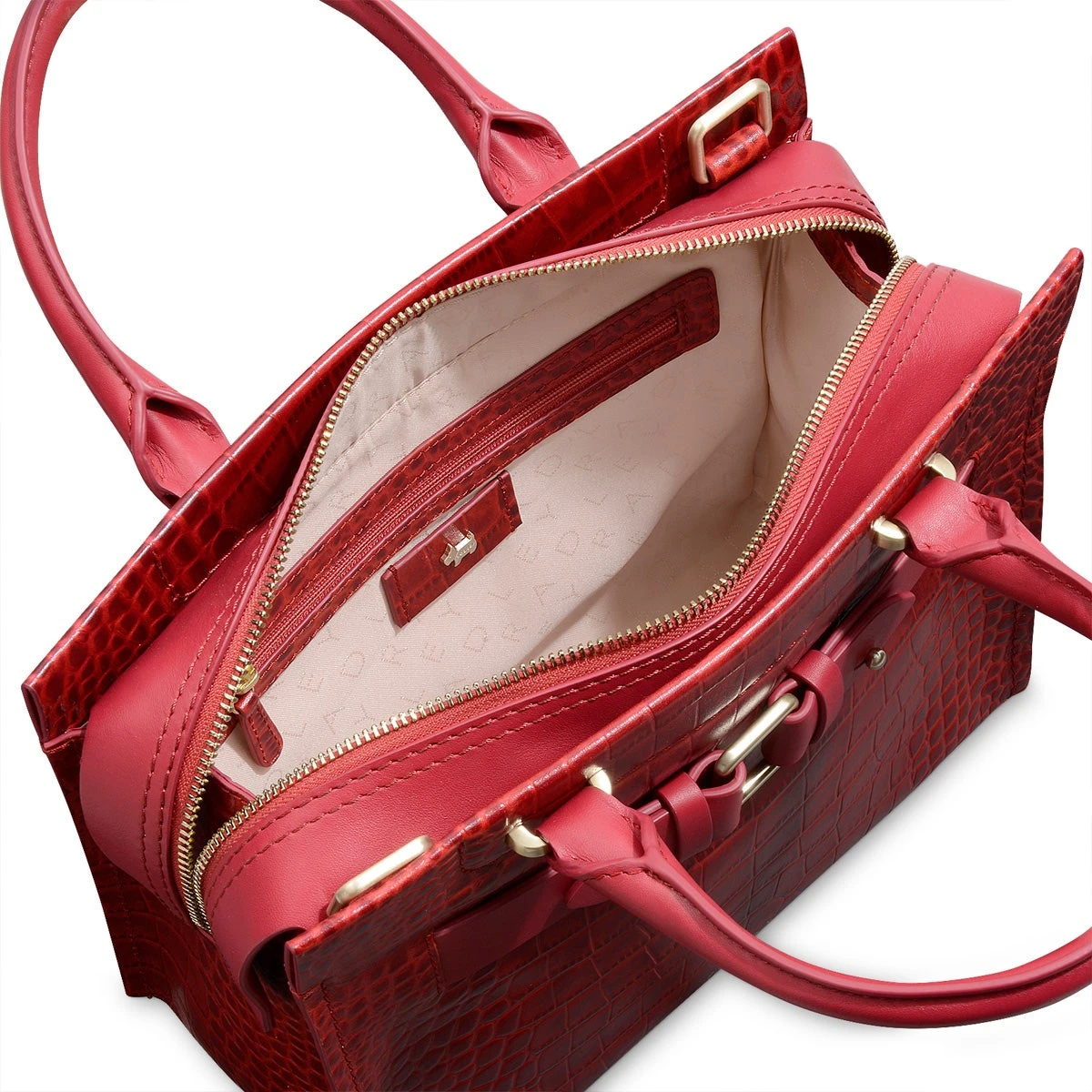 Agnes Street Faux CrocMedium ZipTop Multiway Bag Agnes Street Faux CrocMedium ZipTop Multiway Bag -Fashion Bag Store h2982601 4