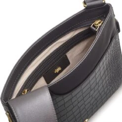 Pockets - Faux CrocMedium Zip Around Cross Body Bag -Fashion Bag Store h5674074 4