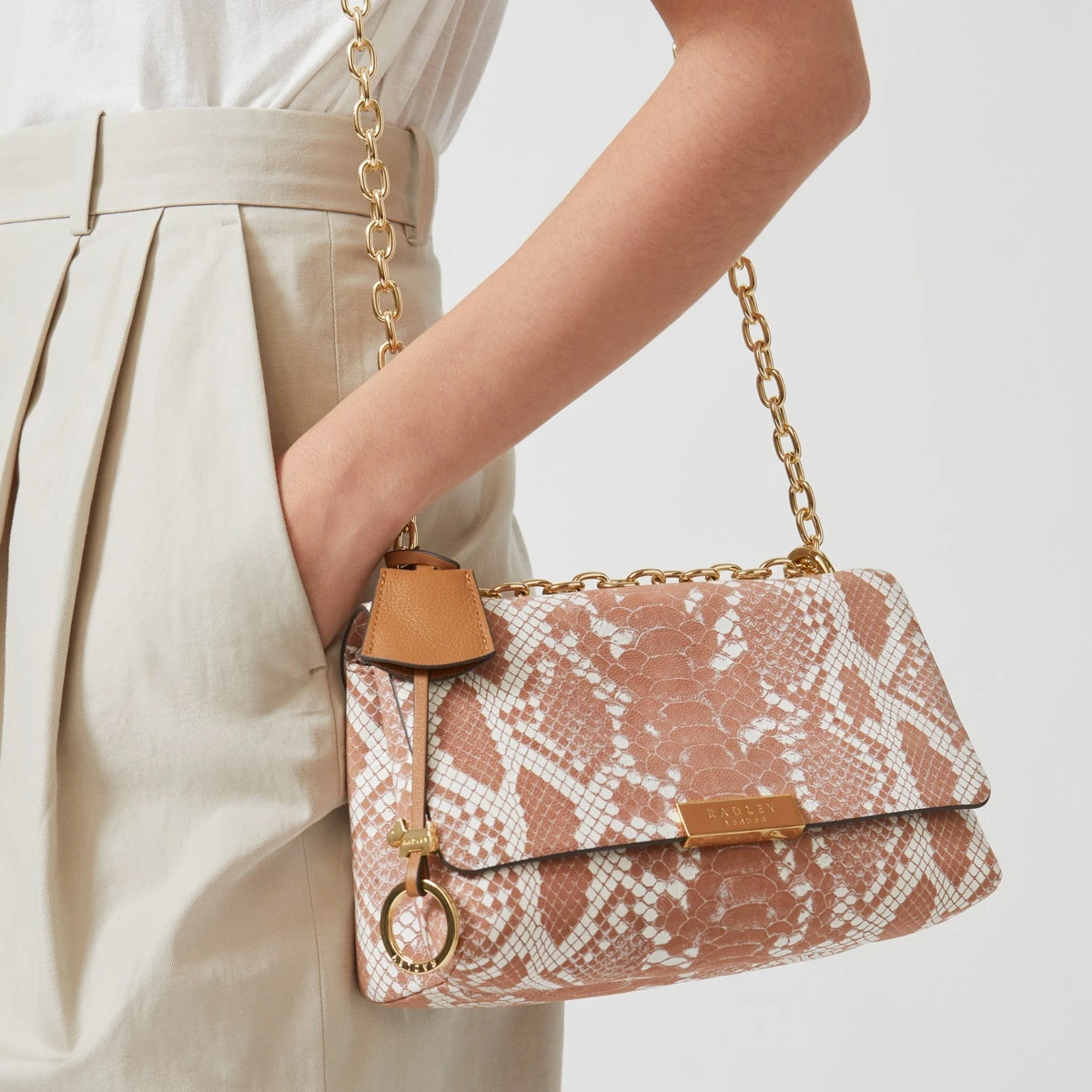 Mill Bay Faux SnakeMedium Flapover Cross Body Bag Mill Bay Faux SnakeMedium Flapover Cross Body Bag -Fashion Bag Store h5893830 1510