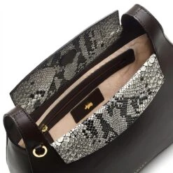 Half Moon Street - Faux SnakeMedium Flapover Shoulder 4 Half Moon Street - Faux SnakeMedium Flapover Shoulder -Fashion Bag Store h6360209 4