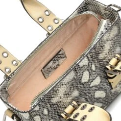 Curzon Street - Faux SnakeSmall Ziptop Crossbody 4 Curzon Street - Faux SnakeSmall Ziptop Crossbody -Fashion Bag Store h6772001 4