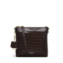 Pockets 2.0 - Faux CrocSmall Ziptop Crossbody