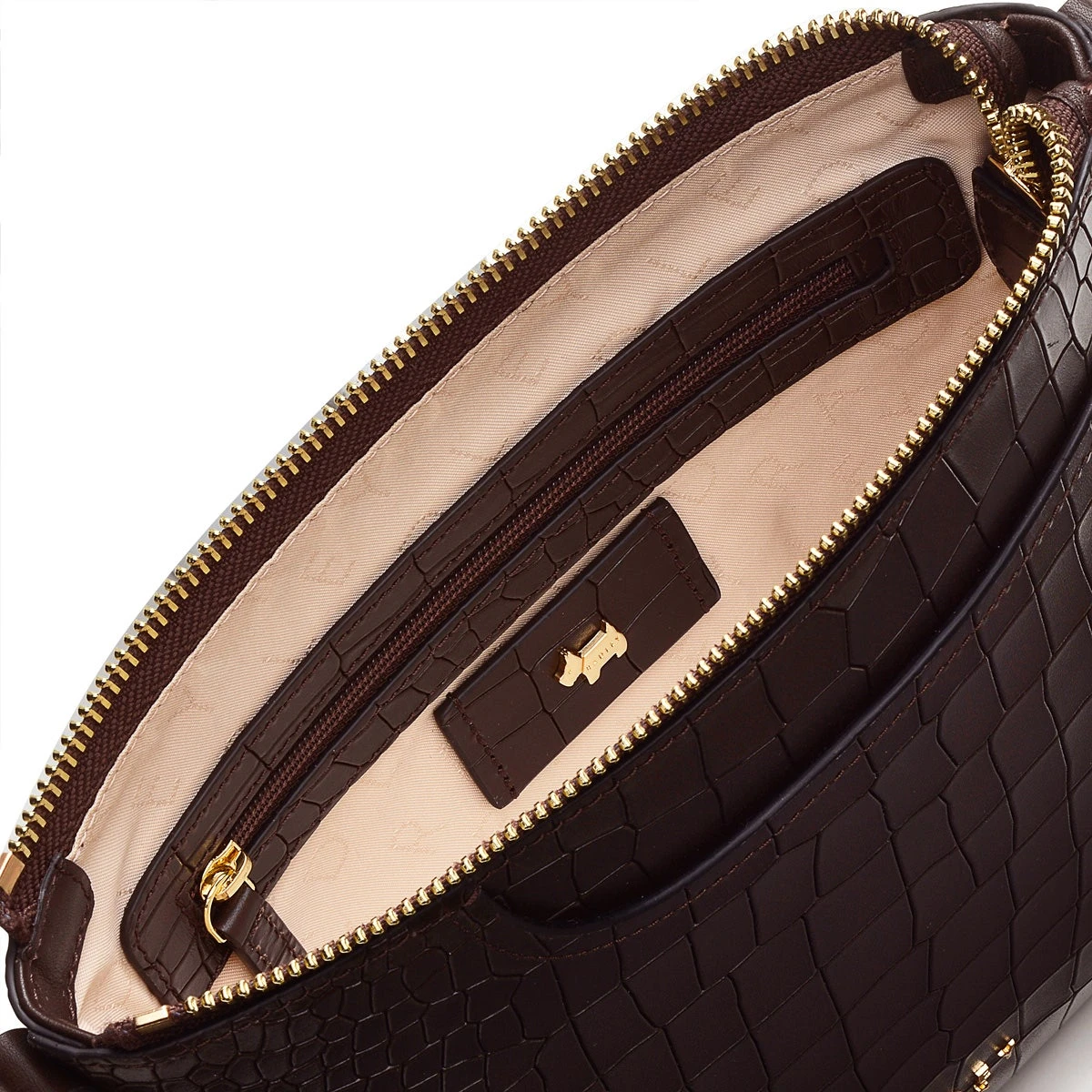 Pockets 2.0 - Faux CrocSmall Ziptop Crossbody Pockets 2.0 - Faux CrocSmall Ziptop Crossbody -Fashion Bag Store h6800209 4