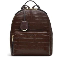 Sutton Acres - Faux CrocMedium Zip Around Backpack -Fashion Bag Store h7124206