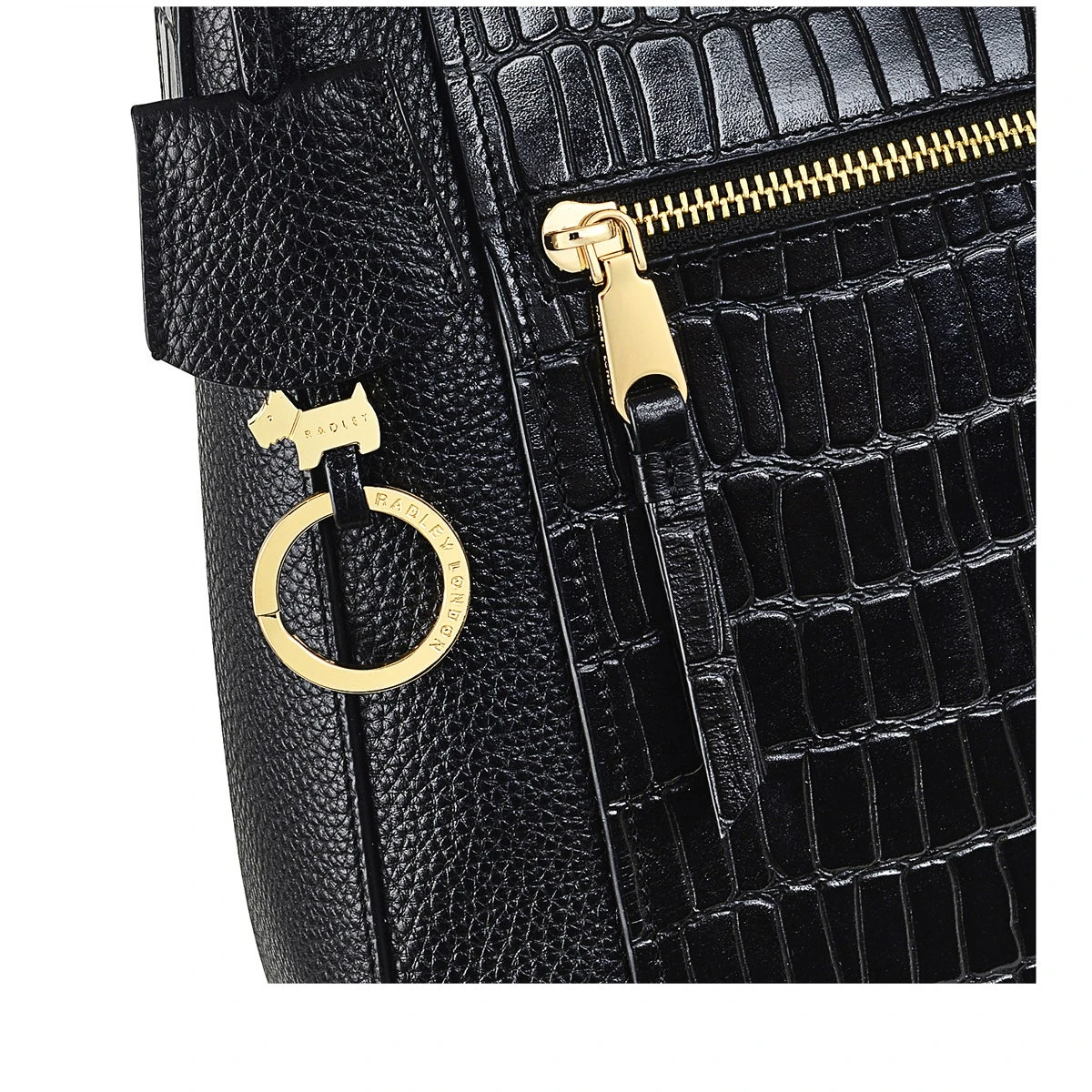 Pear Gardens - Faux CrocMedium Ziptop Shoulder Pear Gardens - Faux CrocMedium Ziptop Shoulder -Fashion Bag Store h7128001 d1