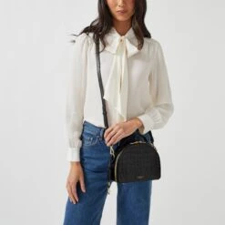 Orchard Road - Faux CrocSmall Zip Around Crossbody -Fashion Bag Store h7129001 764