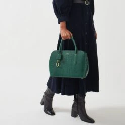 Liverpool Street 2.0 - Faux CrocMedium Zip-Top Satchel -Fashion Bag Store h7262301 420