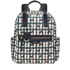 Finsbury Park - Checked DogMedium Zip-Top Backpack