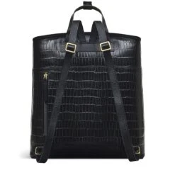 Bridgewater - Faux CrocLarge Zip-Top Backpack -Fashion Bag Store h7635001 2