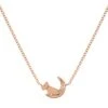 Hatton GardensDog In Moon Necklace With Diamonds -Fashion Bag Store ryj2356 1