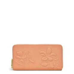 Floral EmbossLarge Zip Around Matinee -Fashion Bag Store s6755844